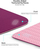 Eco-Friendly Non-Slip Yoga Mat with Body Alignment, TPE Material, 72X26 Inch, 1/4 Inch Thick