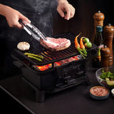 Ironmaster Hibachi Grill, Pre-Seasoned Cast Iron Charcoal Grill with 2 Heights & Air Control, Portable