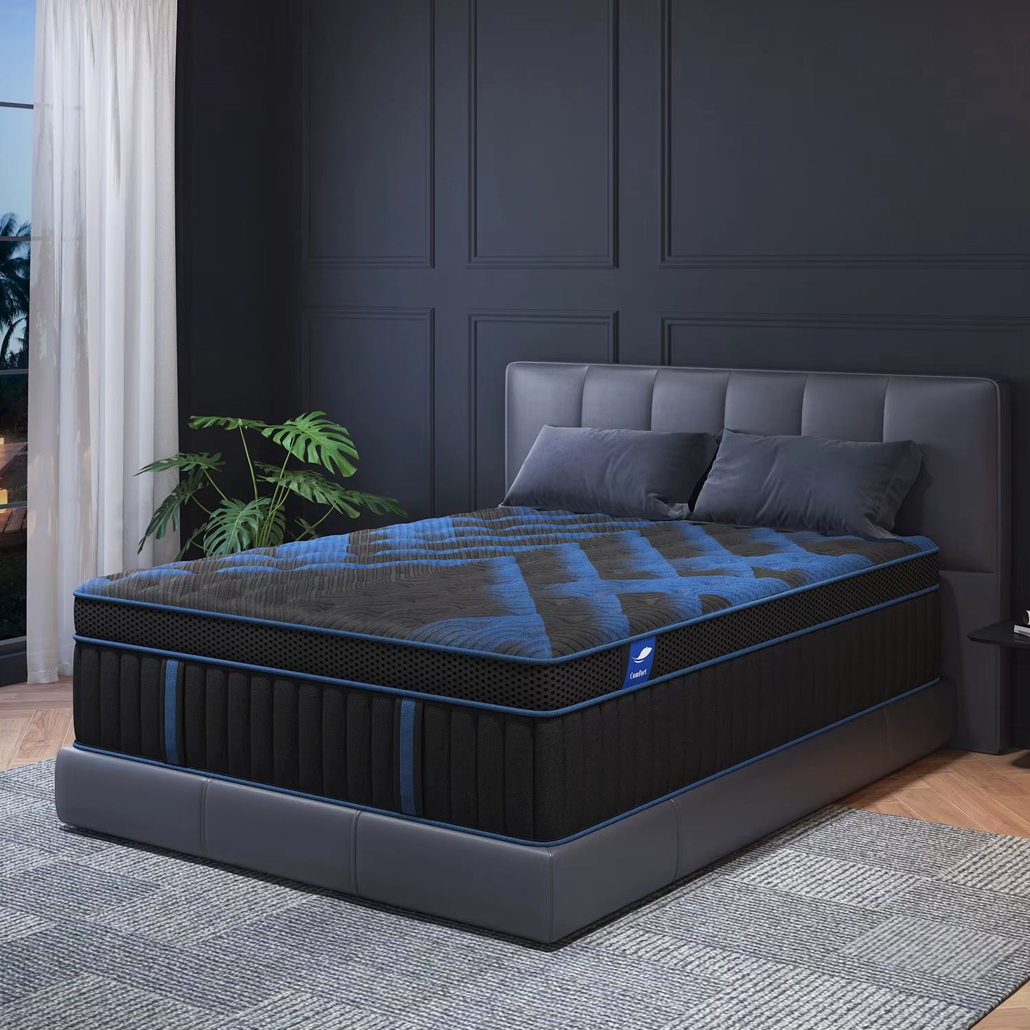 12"Gel Memory Foam Hybrid Pocket Spring Mattress Twin Full Queen King Bed Mattress in a Box, Medium Firm Motion Isolation