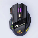 7-Key 2.4G Silent Rechargeable Colorful Breathing Light Wireless Gaming Mouse without Double Clicking Gaming Accessories