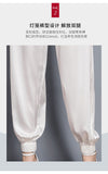 Birdsky, 1PC Women trousers bloomers pants pant bow belt high waist 19MM 95% real mulberry silk 5% spandex 3 colors, S-930