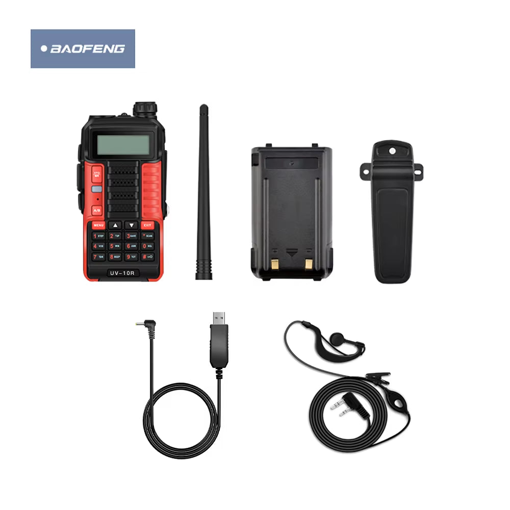 1PC  Uv 10R Professionele Walkie Talkies High Power Dual Band 2 Way Cb Ham Radio Hf Transceiver Vhf Uhf Bf UV-10R Nie