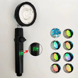 New 3/7 Colors Digital Temperature Display LED Shower Head High Pressure Shower Turbo Bathroom Hand Hose Set Showerhead Nozzle
