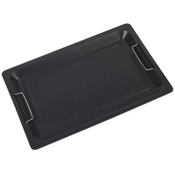 1 Pcs Black Rectangle Medical Stone Barbecue Frying Grill Pan Non-Stick Grill Cookware Korean BBQ Tray Barbecue Plate