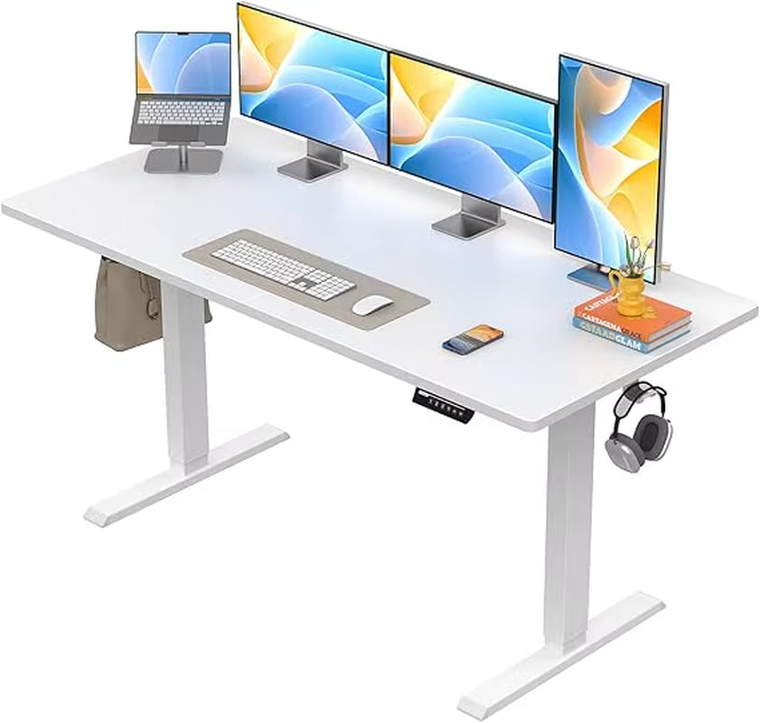 Ergear Adjustable Height Electric Desk, 55" x 28" Ergonomic Sit-Stand Home Office Computer Desk with 4 Memory Presets