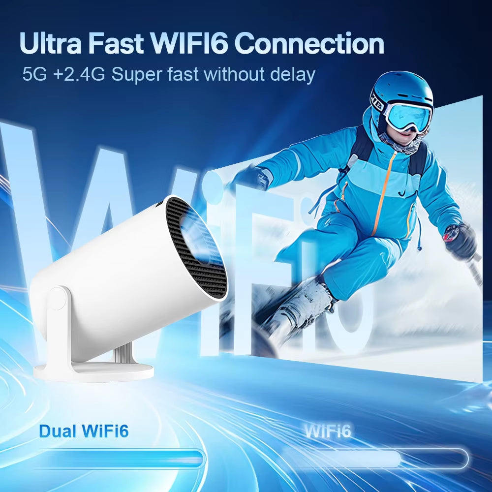 Projector X1BQ PRO 4K 290ANSI Android 14 Dual Wifi6 Allwinner H726 BT5.4 1280*720P Outdoor Video Home Theater Projector