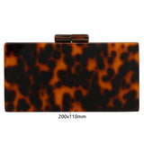 2026 New Acrylic Leopard Luxury Wedding Chain Handbag Women Box Clutch Evening Bags Chic Party Shoulder Crossbody Bags Ladies Dinner Dress Purses