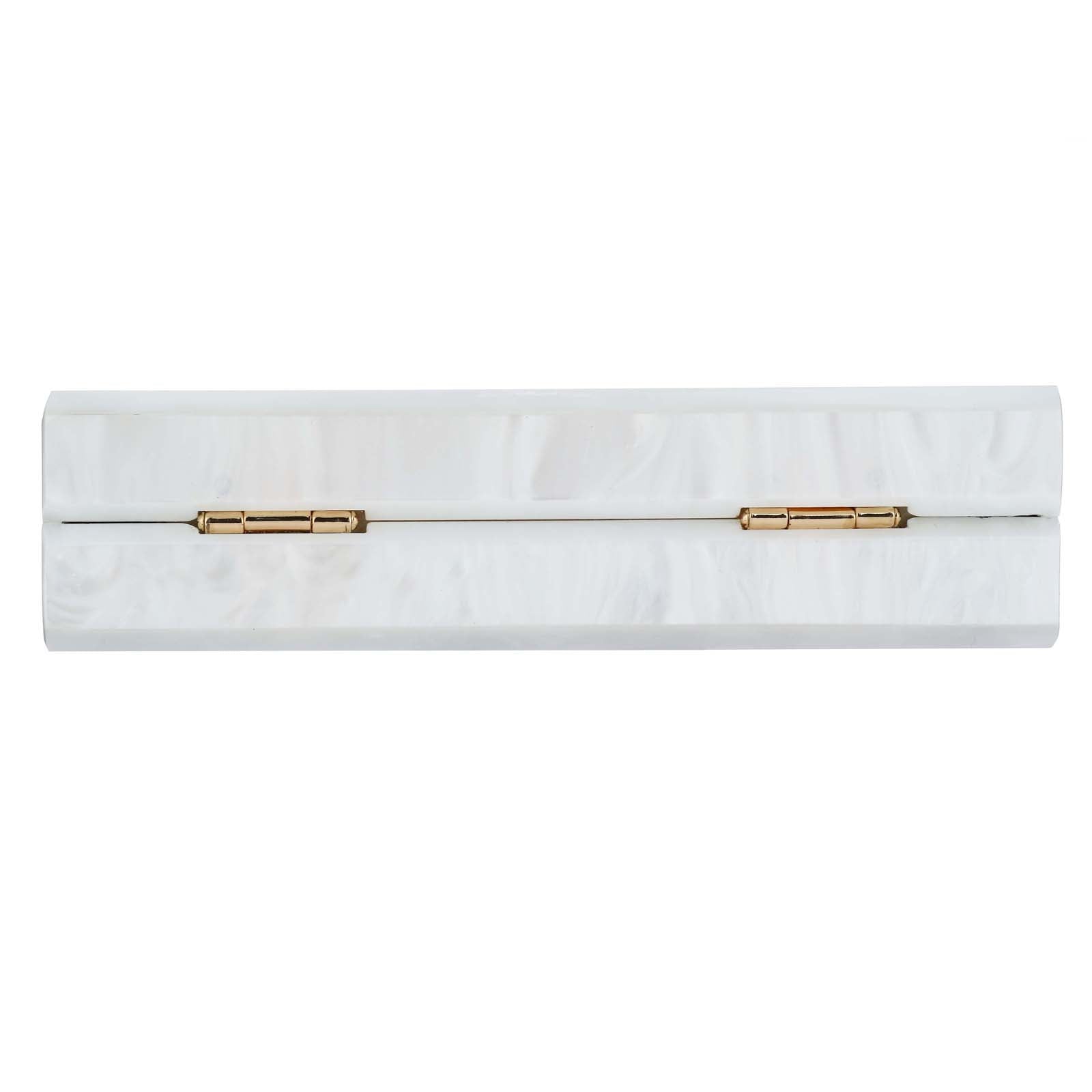 Women’s Luxury Acrylic Evening Bag Pearl Handle Crossbody Purse with Removable Chain Elegant Clutch for Cocktail & Formal Events Clear Acrylic Handbag with Pearl Handle & Chain