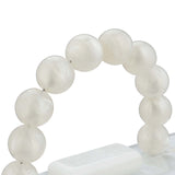 Women’s Luxury Acrylic Evening Bag Pearl Handle Crossbody Purse with Removable Chain Elegant Clutch for Cocktail & Formal Events Clear Acrylic Handbag with Pearl Handle & Chain