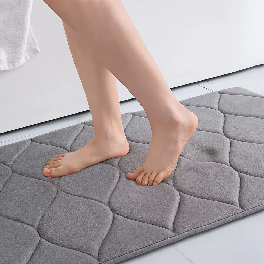 Memory Foam Bathroom Bath Mat Soft Non-Slip Carpet Absorbent Floor Bathroom Rug Shower Carpet Kitchen Decor Foot Mat
