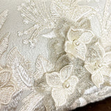 Fashion Pearl Chain Handbags Female White Embroidered Lace Flower Clutch Purse Crossbody Shoulder Party Wedding Prom Evening Bag