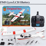 【C0】 2.4G F949 LCD Version RC Airplane Cessna 182 3D6G 3Ch Fixed Wing Plane Outdoor Drone RTF with Gyroscope and Night
