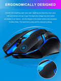 Glow Mechanical Feel Wired Keyboard and Mouse Set, Ergonomic Design, Suitable for Both Gaming and Office Use