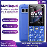 GSM 2G Bar Phone G600 Dual SIM with 6800mAh Battery, SOS Function, Large Keypad, 2.4-Inch Display, Ideal for Seniors, MP3 Recorder
