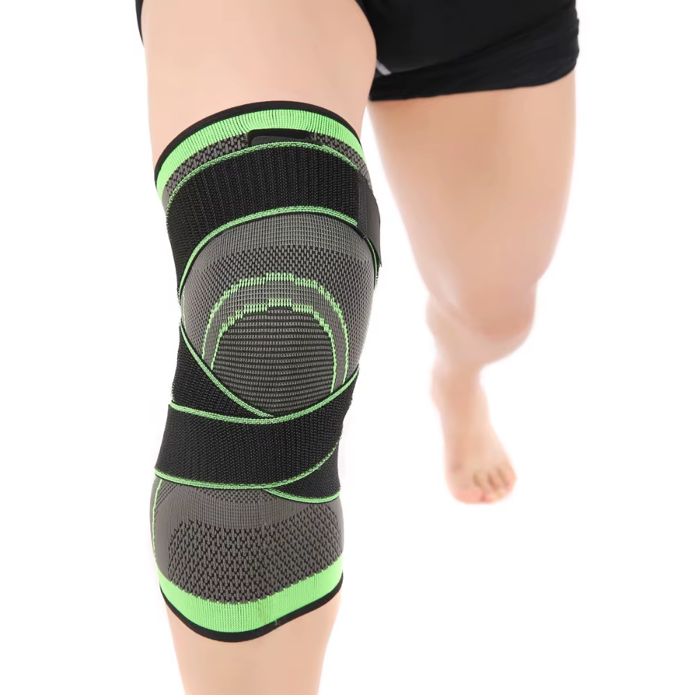 1 Pcs 3D Pressurized Fitness Running Cycling Knee Support Braces Elastic Nylon Sport Compression Pads Sleeve for Basketball