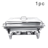 1/2Psc Stainless Steel Chafing Dish Set Full-Size Rectangular Buffet Food Warmer for Catering Weddings Events