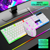 New Wired Keyboard and Mouse Set Usb Luminous Mechanical Keyboard and Mouse Set for PC Laptop Computer Game Office