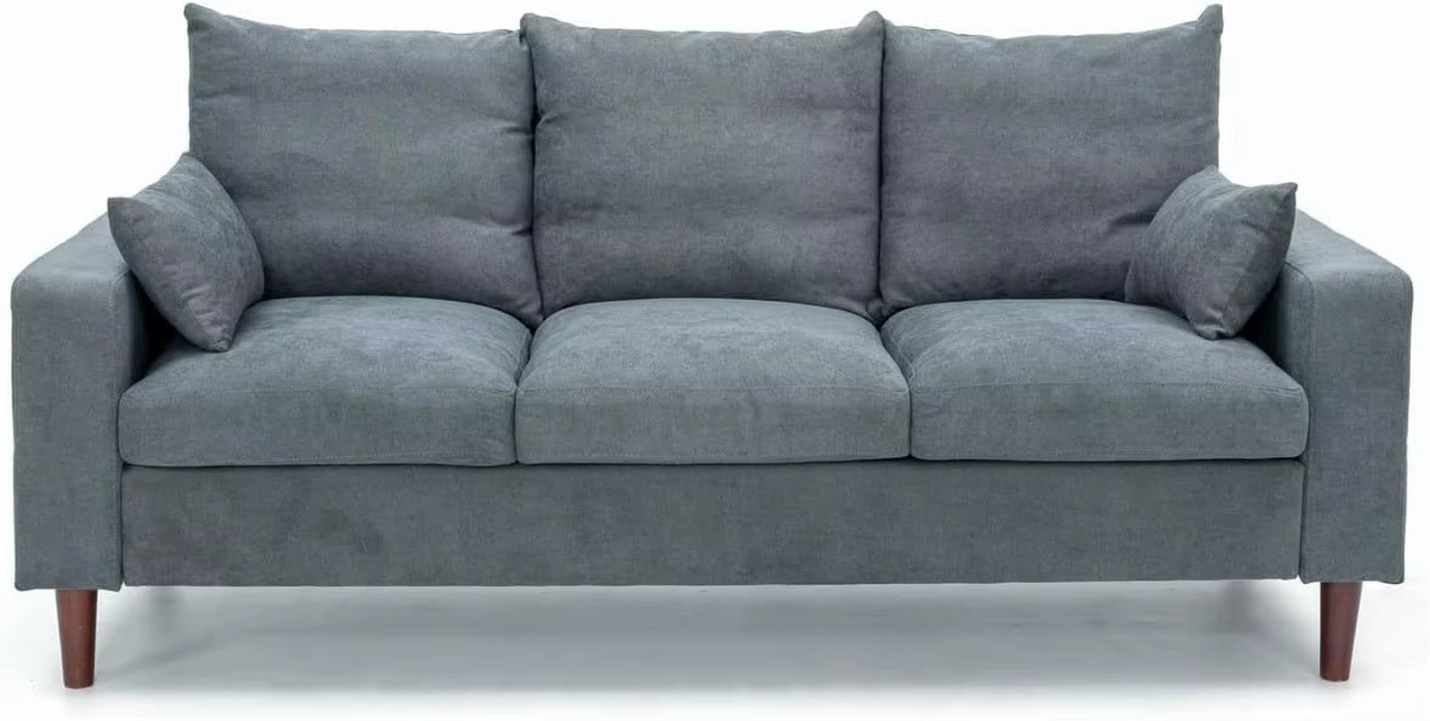 3-Seater Upholstered Fabric Sofa for Small Living Room, Dorm, Small Spaces (Grey) Sofa Set Living Room Furniture
