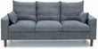 3-Seater Upholstered Fabric Sofa for Small Living Room, Dorm, Small Spaces (Grey) Sofa Set Living Room Furniture