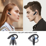 Bluetooth Headset Wireless Hands-Free Phone with Mic Hands-Free Earphones with 8 Hours Talk Time for Trucker Sports Riding