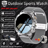 2025 Men 1.7-Inch AMOLED Screen Smart Watch 1000Mah Battery Heart Rate Bluetooth Call NFC GPS Tracker Sports Fitness Watches New