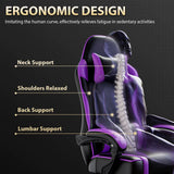 Computer Gaming Chairs for Adults, Ergonomic Computer Chair Office Desk Chair with Wheels, Adjustable Lumbar Support Big and Tal