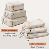 3/5 Pcs Compression Packing Cubes Zipper Luggage Organizer Travel Essentials Carry-On Suitcase Storage | 24-Hour Shipping