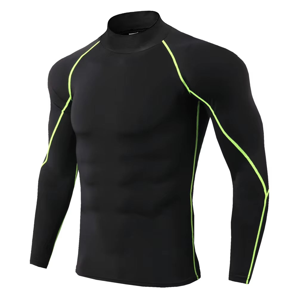 Men Sport T-Shirt Quick Dry Bodybuilding Running Shirt Long Sleeve Compression Top Gym T Shirt Men Fitness Tight Rashgard