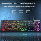 Gamer Wired Keyboard Mechanical Feel E-Sports 104 Keys Usb Wired Gaming Mouse Wired Keyboard Pc Accessories for Laptop Gamers