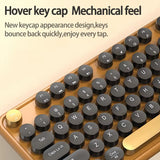 AC306 Wireless Keyboard and Mouse Combo Retro round Key Cap Full-Size 104-Key Laptop for Office Entertainment