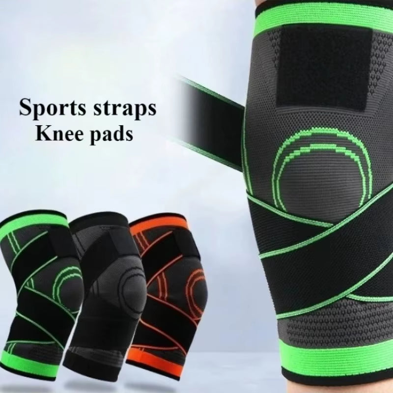 2Pcs Set Sports Fitness Running Hiking Basketball Knee Support Straps Warmth-Retaining Athletic Knee Braces with Support Straps