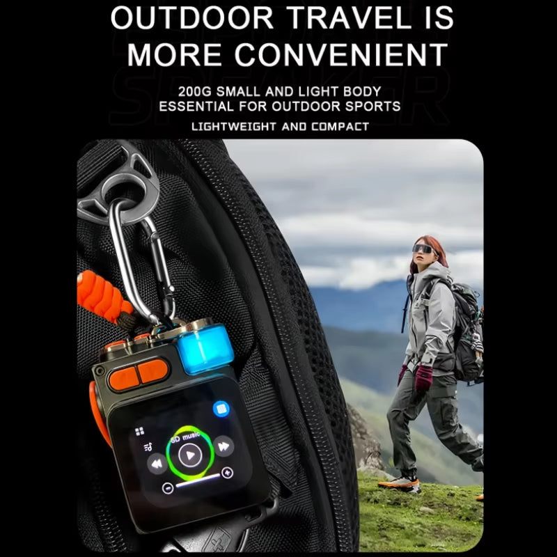 Mini Speaker Smart Wireless Audio Equipment with Touchscreen & HD Sound & LED Lights Bluetooth5.4 for Home Outdoor Party Camping