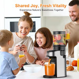 400W Cold Press Juicer with 4.9 Wide Feed Chute for Whole Fruits Vegetables Silver Gray Slow Masticating Juicer with Advanced T