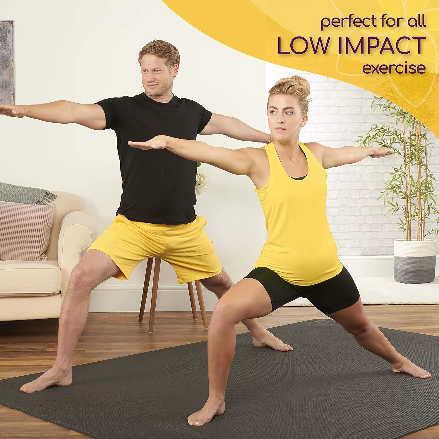 Extra Thick 8Mm Large Yoga Mat, Non-Slip & Eco-Friendly for Home Gym and Barefoot Exercise