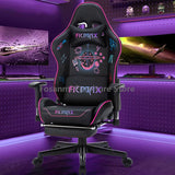 Stylish Graffiti Gamer Computer Chair Ergonomic Desk PC Chair with Lumbar Support Adjustable Swivel Gaming Chair for Home Office