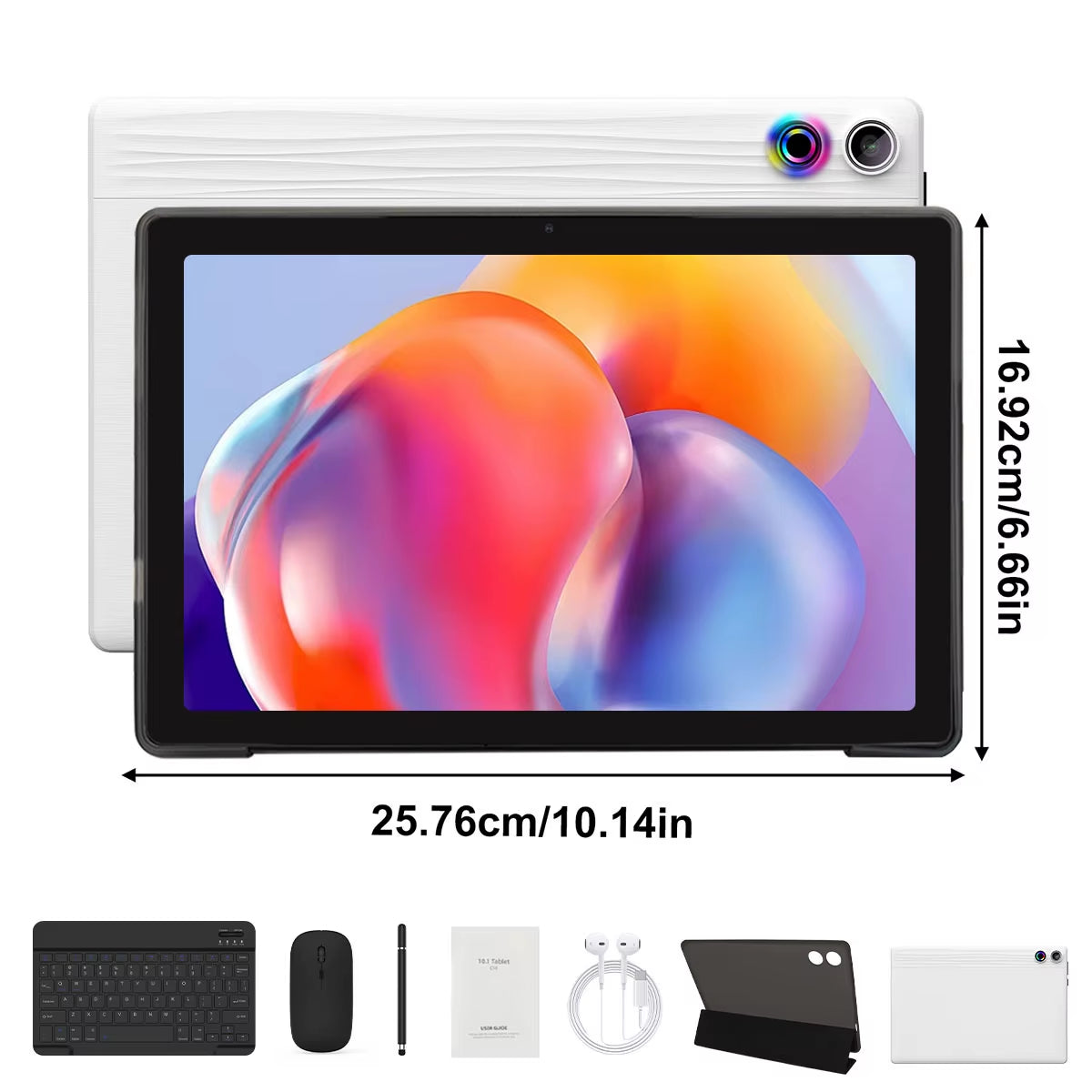 11-Inch Android 14 Tablet with Octa-Core Processor, 14GB RAM, 64GB Storage (Expandable to 1TB), 6800mAh Battery, Includes Protective Case, Stylus, Keyboard, Mouse, and Headphones