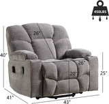 Oversized Power Lift Recliner Chair for Elderly, Electric Recliner Chair with Massage and Heating with USB Port