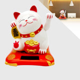1Pc Mini Fortune Cat Figurine, Waving Hand Feng Shui Cat Decoration Home, Car Ornament, Holiday Gift, Home Decoration