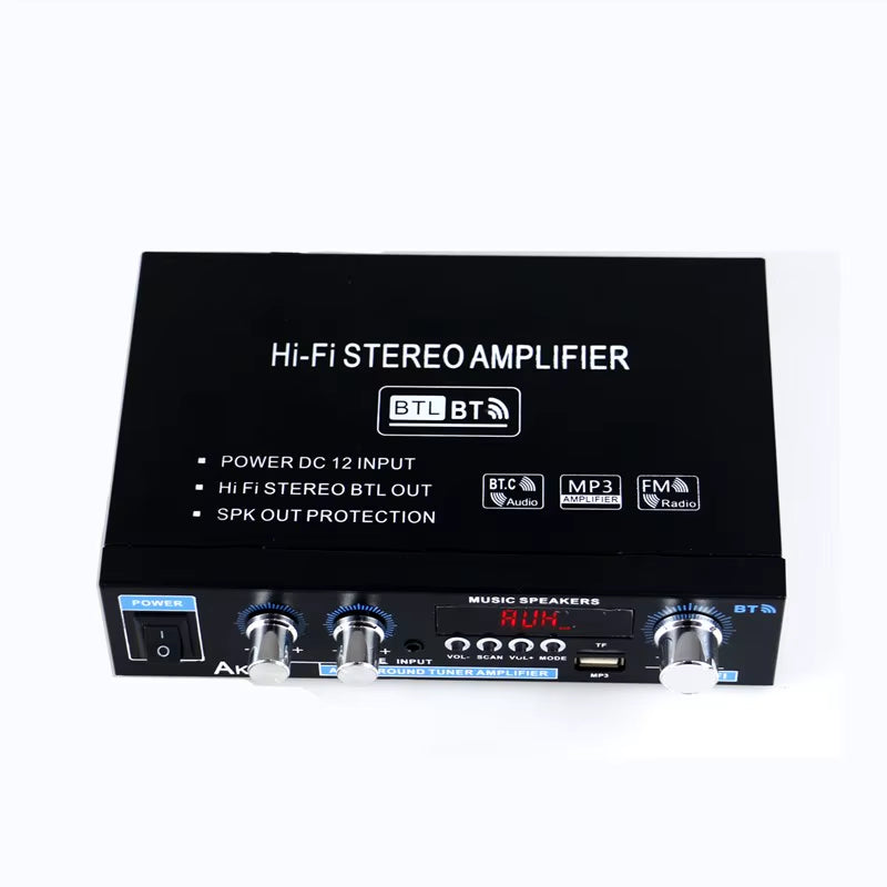 AK35 400W+400W 110-240V Mini Digital Home Car Audio Amplifier Car Subwoofer Amplifier Hifi Stereo Bass Power Bluetooth Speaker