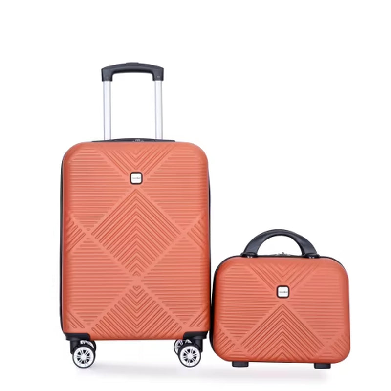 Luggage Sets 2 Piece Suitcase Set ABS Hardside Luggage with Spinner Wheels,Carry on Luggage with TSA Lock(14/20)