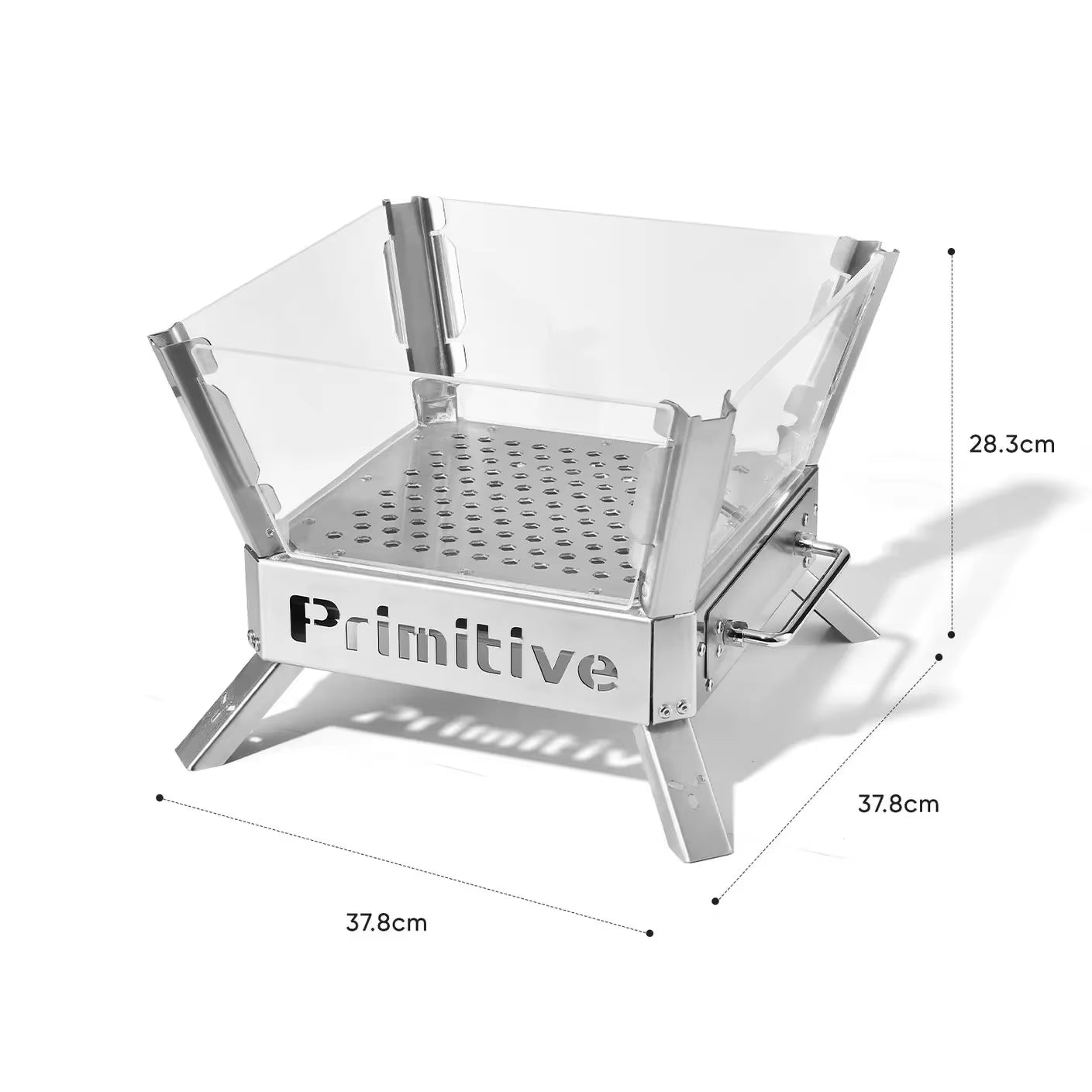 Outdoor Camping Foldable Glass Firewood Stove Winter Portable Folding Stainless Steel Burning Heating Bonfire Stove