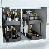 Under-Sink Storage Rack for Bathrooms, Metal Frame Support, Suitable for Bathrooms, Countertops, under Sinks, and Cabinets.