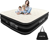 Queen Air Mattress with Built-In Pump, 18" Elevated Inflatable Bed for Guests, Camping, Home Use, Max 660Lb
