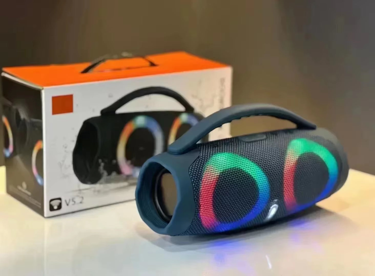 Portable Waterproof 100W High Power Bluetooth Speaker RGB Colorful Light Wireless Subwoofer 360 Stereo Surround TWS FM Boom Box