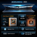 ACEKAMAS 15.6" Portable Laptop Computer  Core I7 6500U I3 6100U Windows 11 Pro 16GB DDR4 1TB SSD Notebook PC Gaming Laptops