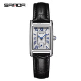 1116 New Fashion 2024 Elegant Design Rectangle Dial Water Resistant Quartz Movement Business Women Analog Wrist Watch