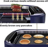 Electric Indoor Grill Griddle, Smokelgrill, Portable Korean BBQ with Turbo Smoke Extractor Technology, Non-Stick Removable