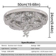 Luxury K9 Crystal Chandelier Modern Ceiling Lamp Led Living Dining Room Decor Pendant Light Dimmable Lustre Home Decor Fixture