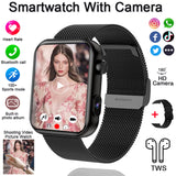 2025 New Smart Watch Men Women Camera Take Photos Record Video Health Monitor Sports Fitness Waterproof BT Call Smartwatch