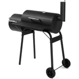 Large Outdoor BBQ Smoker Grill with Offset Smoker and Wheels for Backyard and Patio Parties